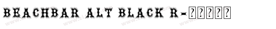 BeachBar Alt Black R字体转换
